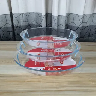 3pcs Oval Serving Dish Two Handle 00866