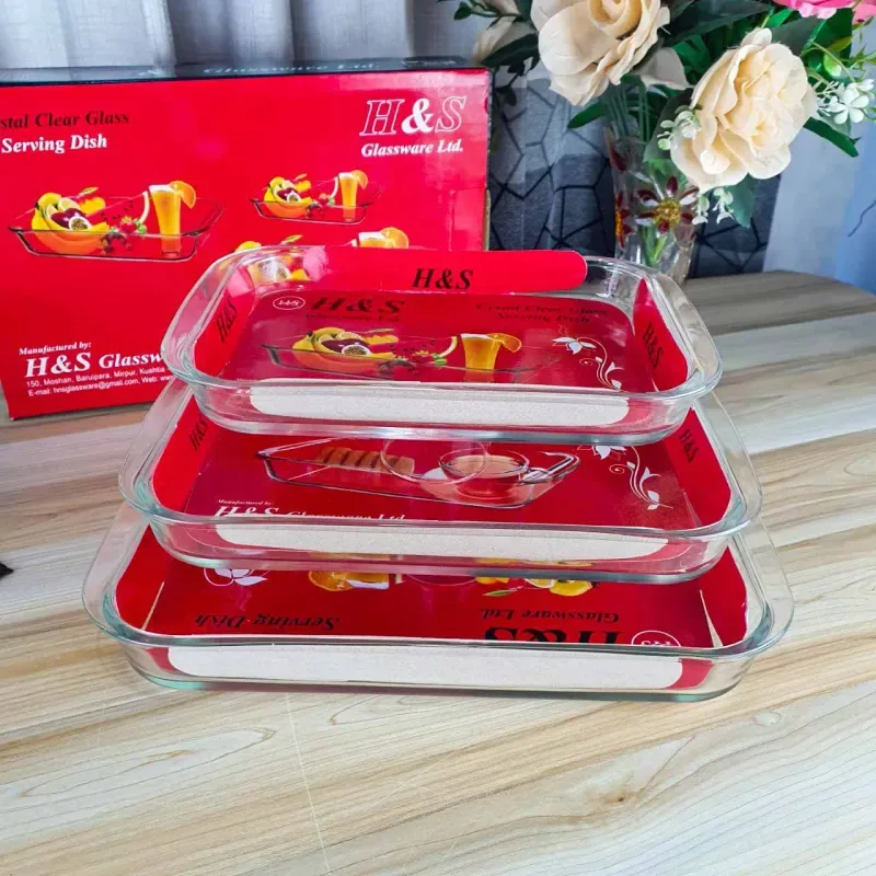 3pcs H&S Rectangular Serving Dish 00884