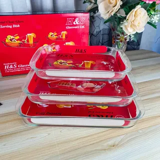 3pcs H&S Rectangular Serving Dish 00884