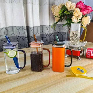 4pcs 2 in 1 Square mug With Juice pot 00933