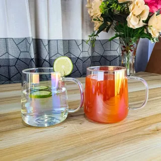 2pcs Rainbowl Glass Water mug 00934
