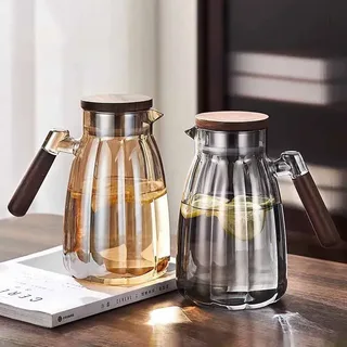 2Liter Step Design Round Jug Wooden Handle 01006