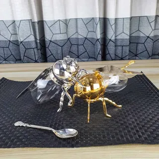 Bee Honey Jar with Spoon 01001