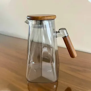 2Liter Square Jug Wooden Handle 01009